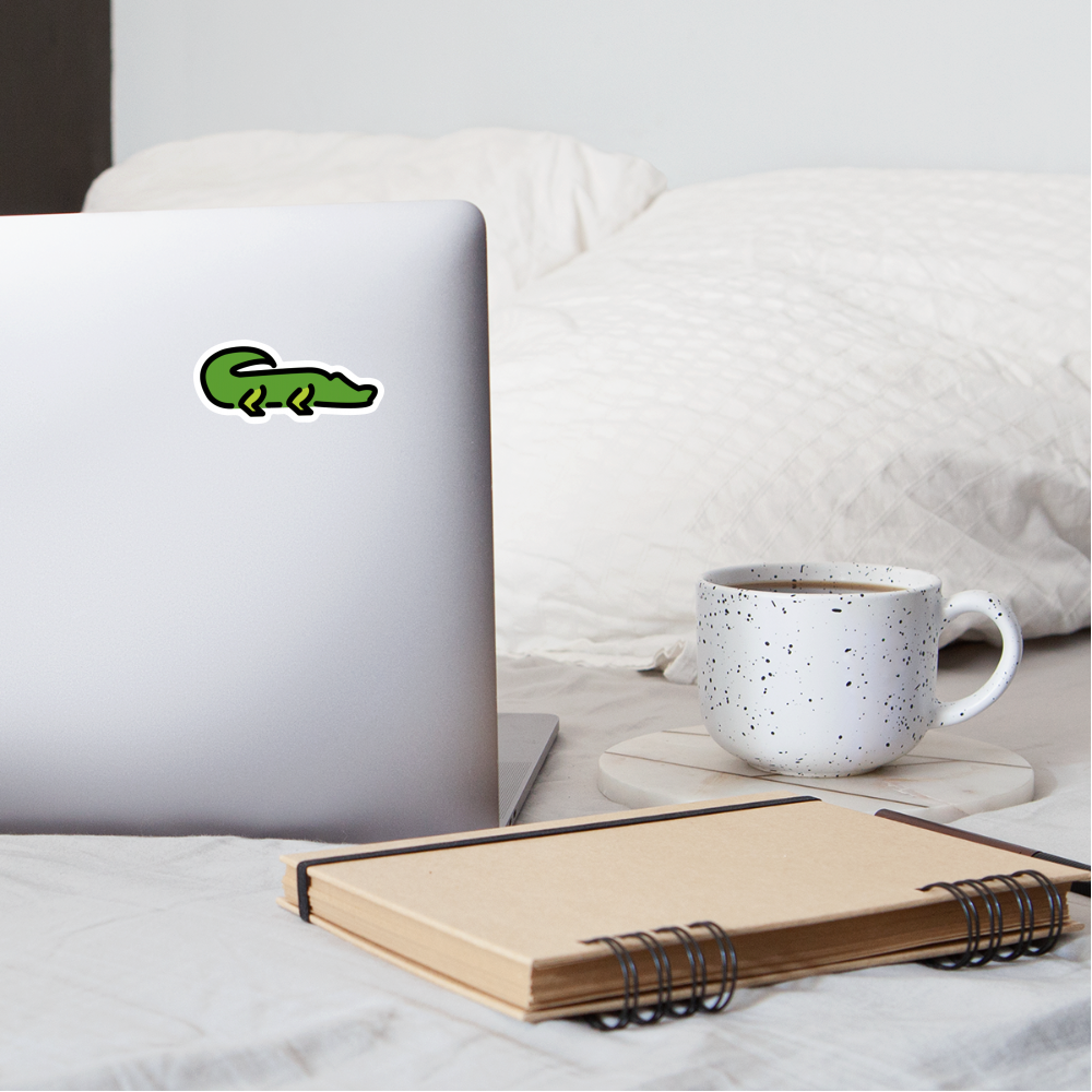 Crocodile Moji Sticker - Emoji.Express - white matte