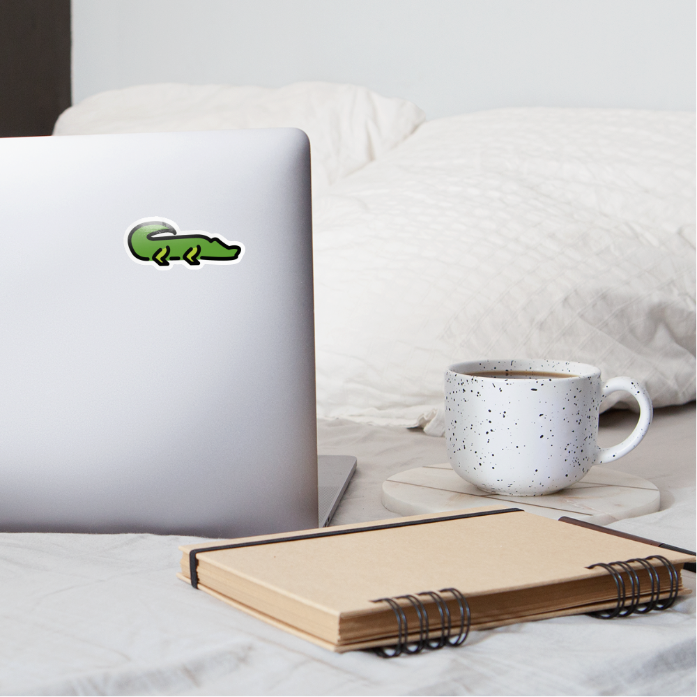 Crocodile Moji Sticker - Emoji.Express - white glossy