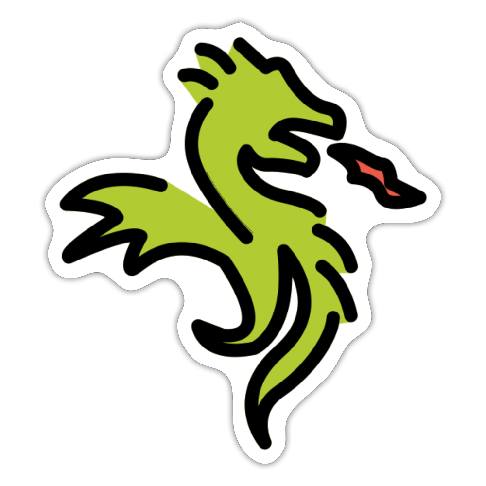 Dragon Moji Sticker - Emoji.Express - white matte