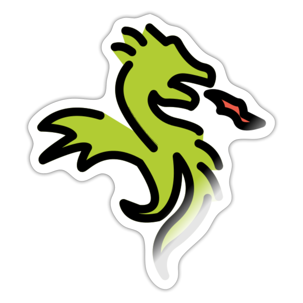 Dragon Moji Sticker - Emoji.Express - white glossy