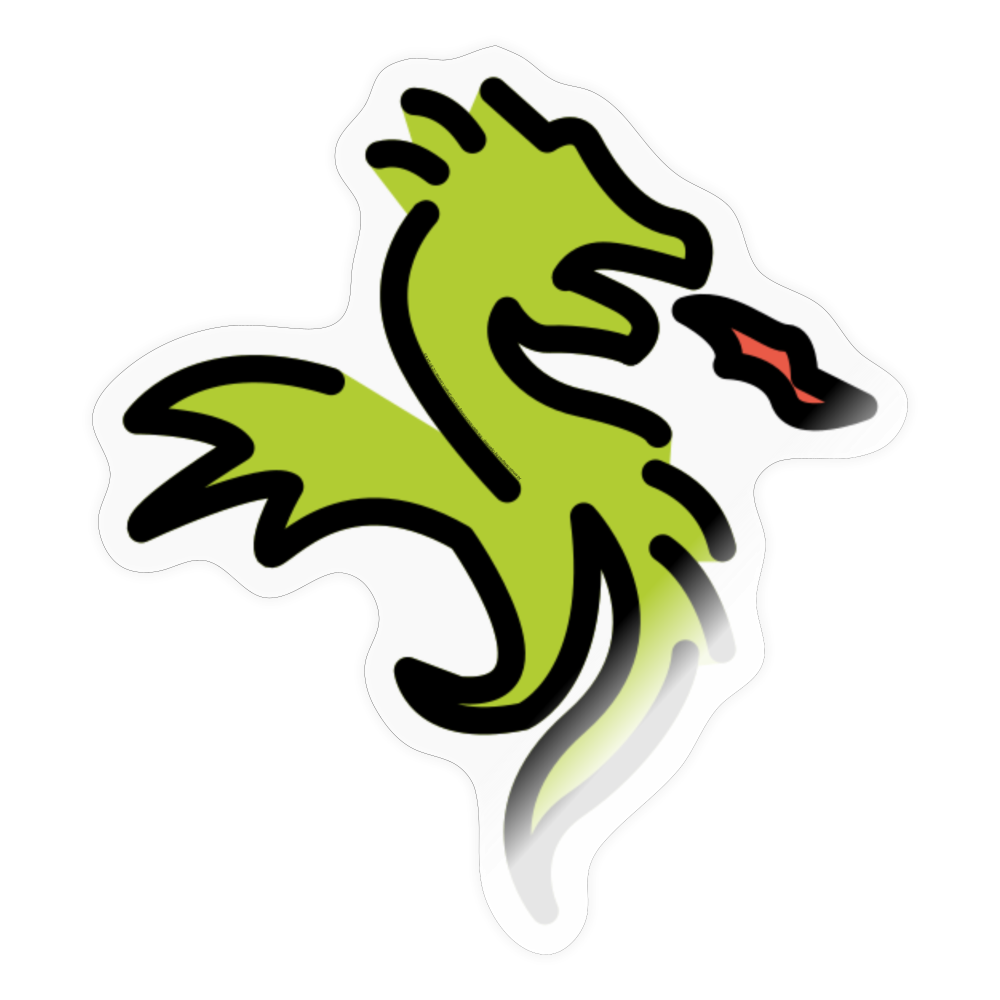 Dragon Moji Sticker - Emoji.Express - transparent glossy