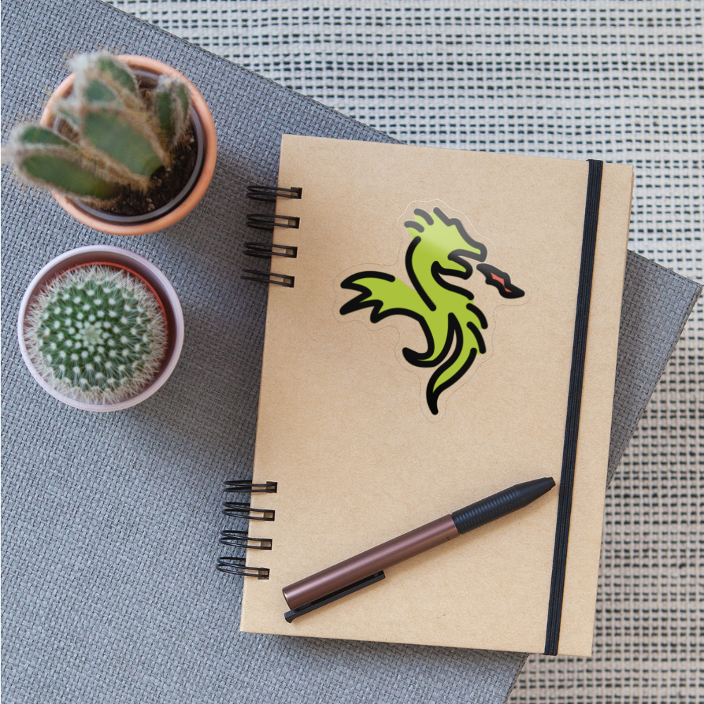 Dragon Moji Sticker - Emoji.Express - transparent glossy