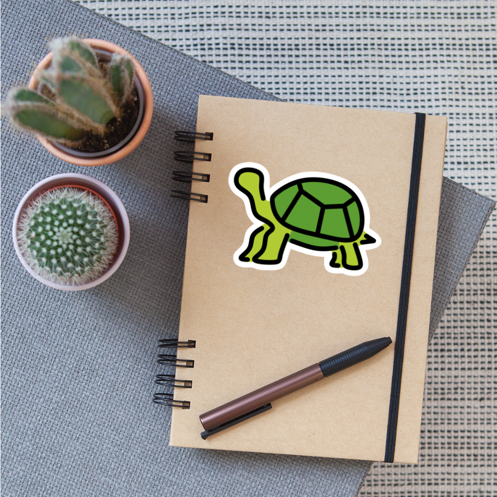 Turtle Moji Sticker - Emoji.Express - white matte