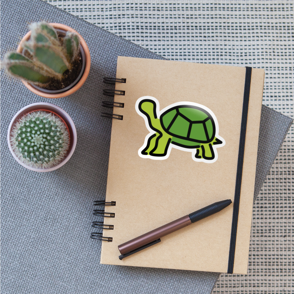 Turtle Moji Sticker - Emoji.Express - white glossy