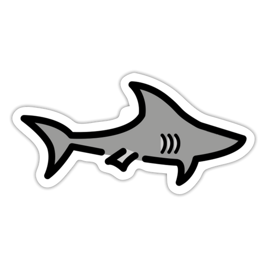 Shark Moji Sticker - Emoji.Express - white matte