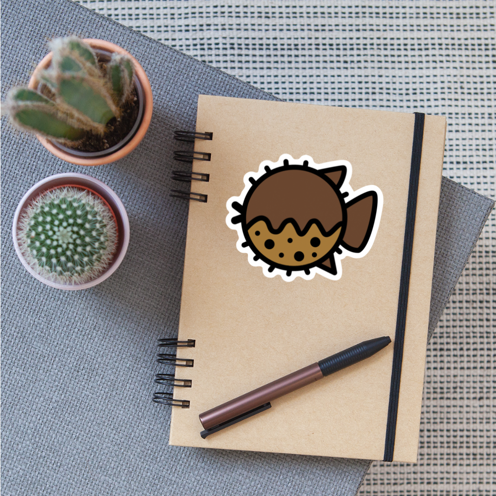 Blowfish Moji Sticker - Emoji.Express - white matte