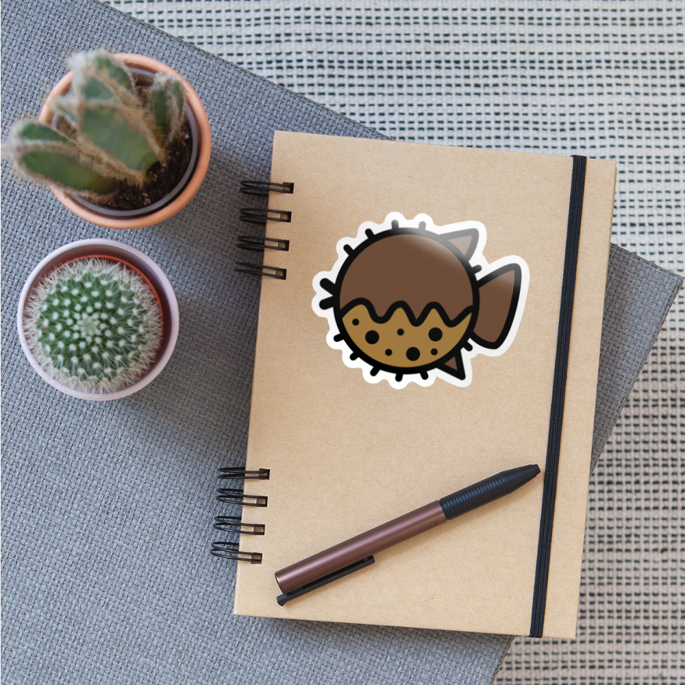 Blowfish Moji Sticker - Emoji.Express - white glossy