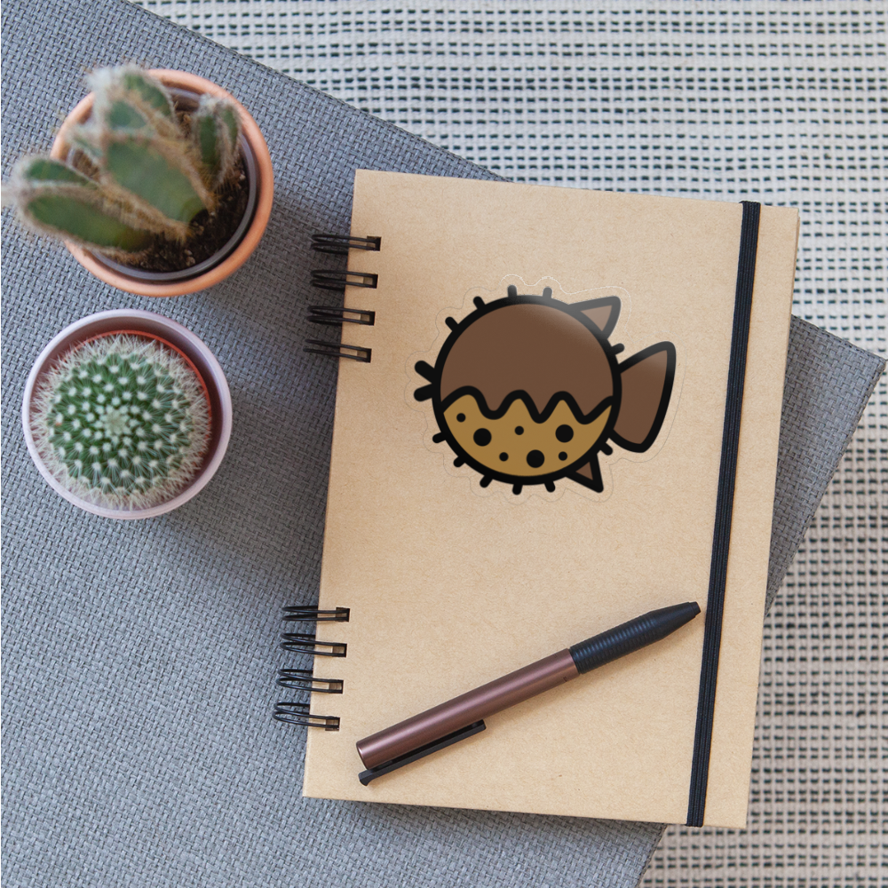 Blowfish Moji Sticker - Emoji.Express - transparent glossy