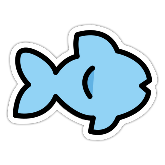 Fish Moji Sticker - Emoji.Express - white matte