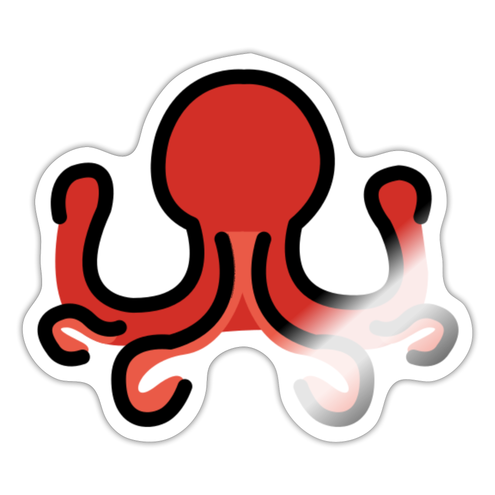 Octopus Moji Sticker - Emoji.Express - white glossy