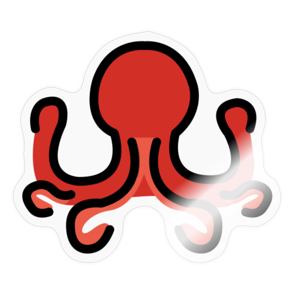 Octopus Moji Sticker - Emoji.Express - transparent glossy