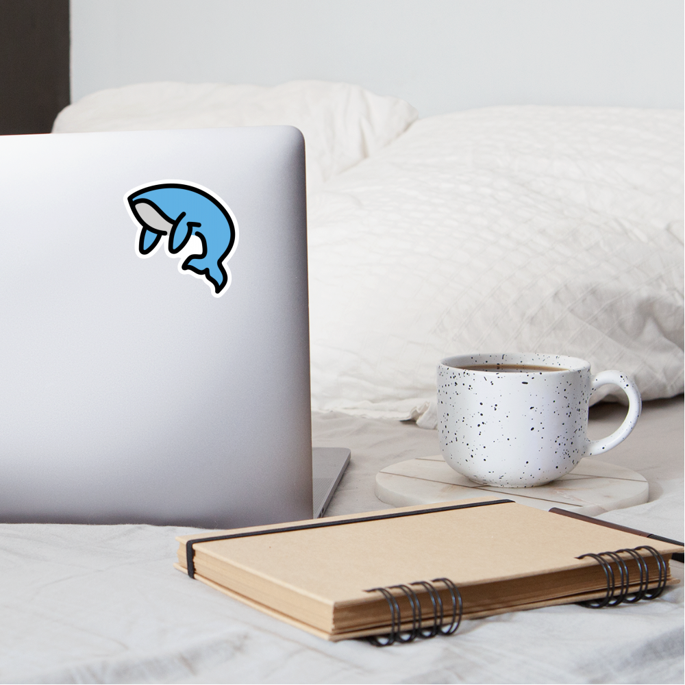 Whale Moji Sticker - Emoji.Express - white matte