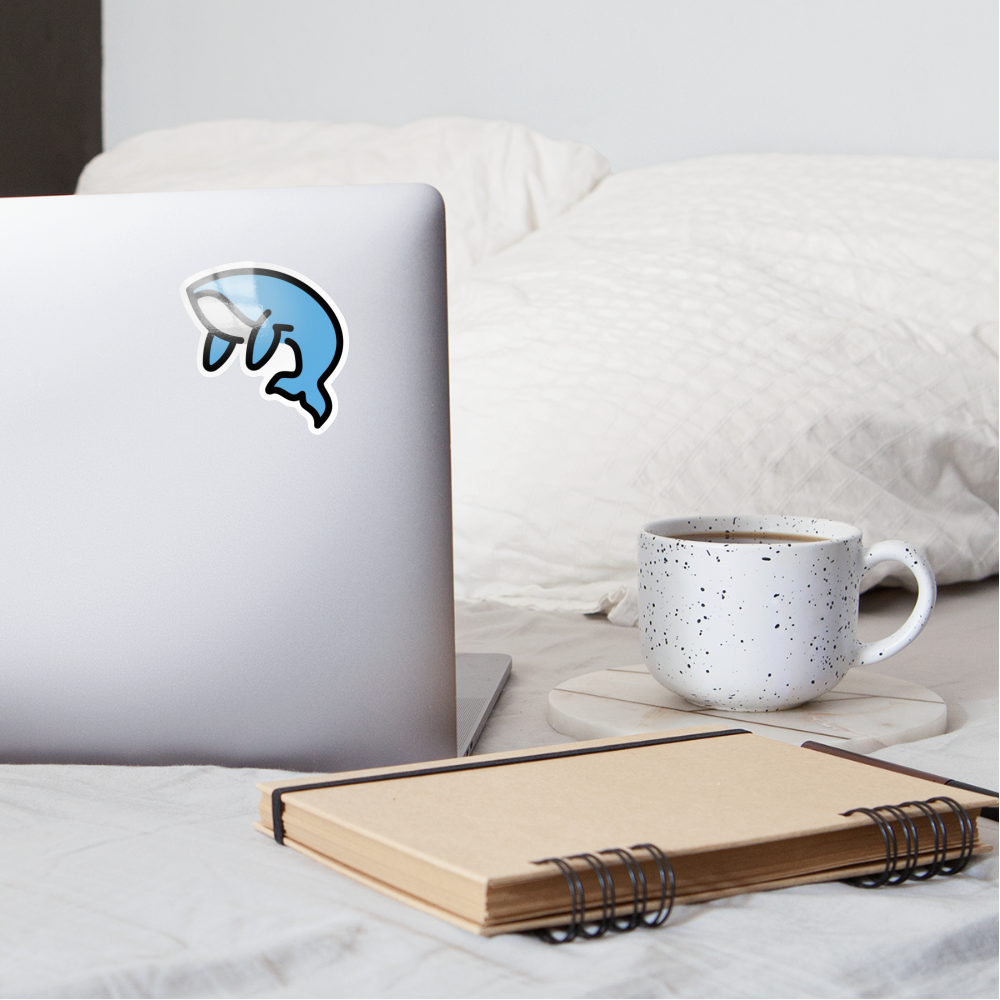 Whale Moji Sticker - Emoji.Express - white glossy