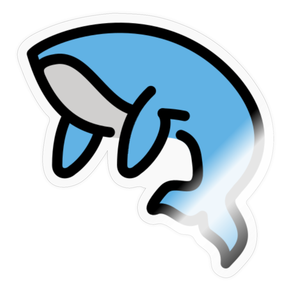 Whale Moji Sticker - Emoji.Express - transparent glossy