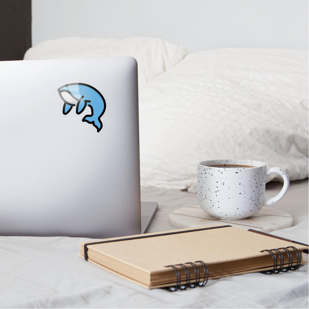 Whale Moji Sticker - Emoji.Express - transparent glossy