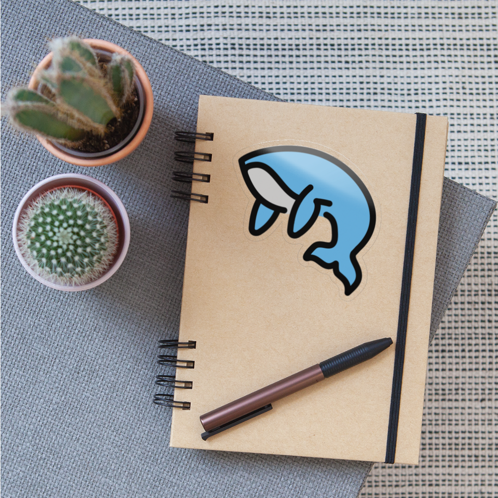 Whale Moji Sticker - Emoji.Express - transparent glossy