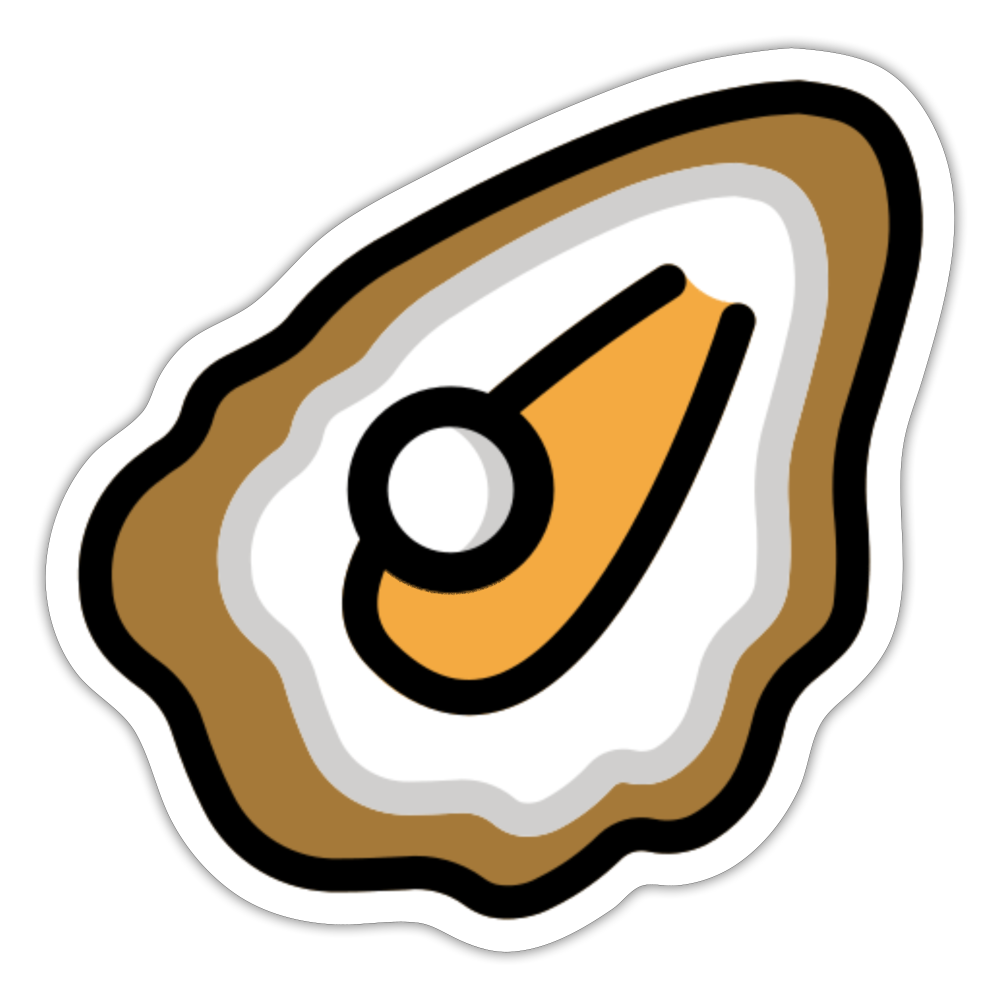 Oyster Moji Sticker - Emoji.Express - white matte