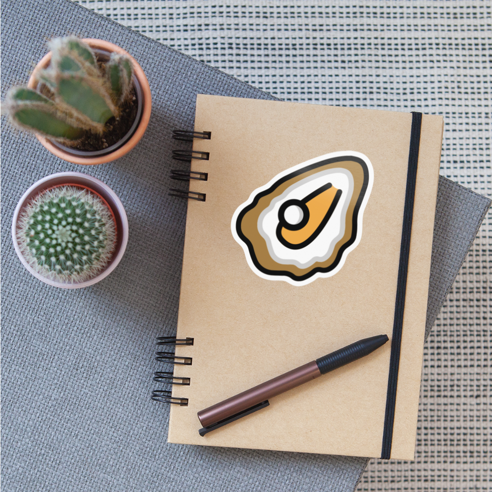 Oyster Moji Sticker - Emoji.Express - white glossy