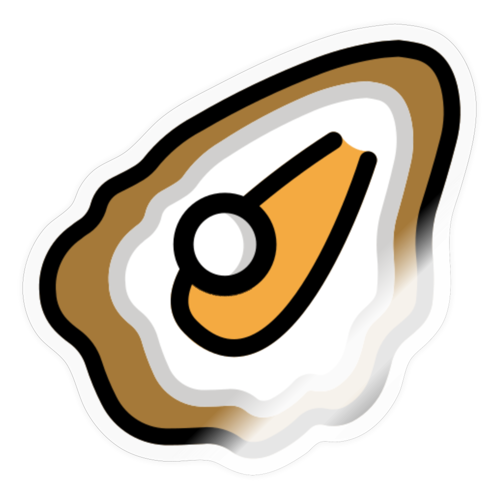 Oyster Moji Sticker - Emoji.Express - transparent glossy