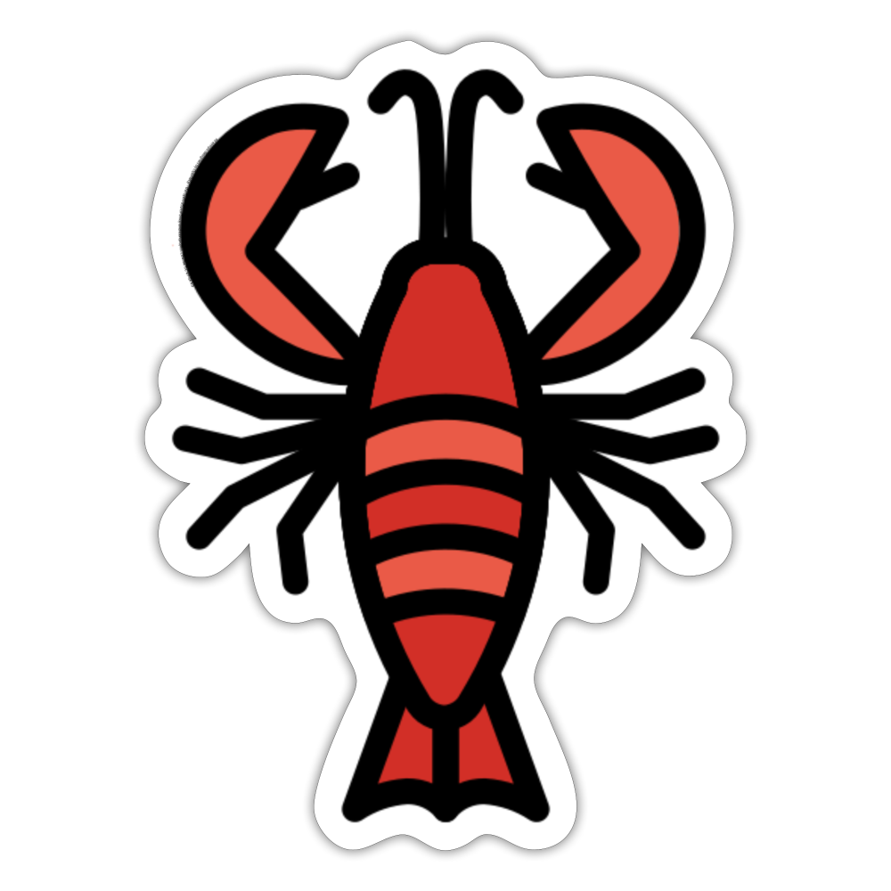 Lobster Moji Sticker - Emoji.Express - white matte