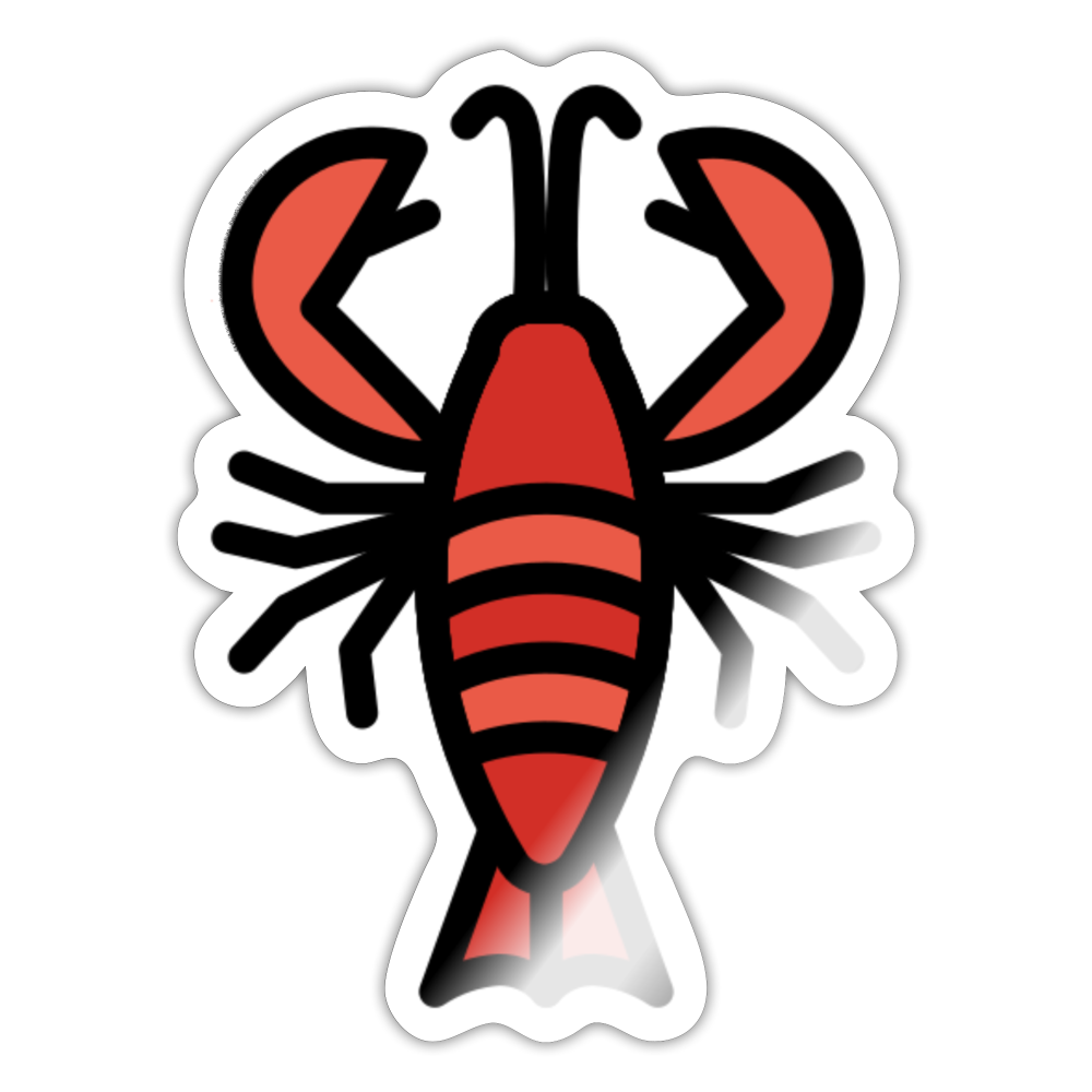 Lobster Moji Sticker - Emoji.Express - white glossy