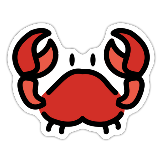 Crab Moji Sticker - Emoji.Express - white matte