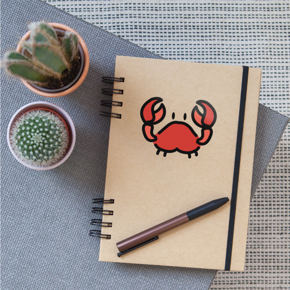 Crab Moji Sticker - Emoji.Express - transparent glossy