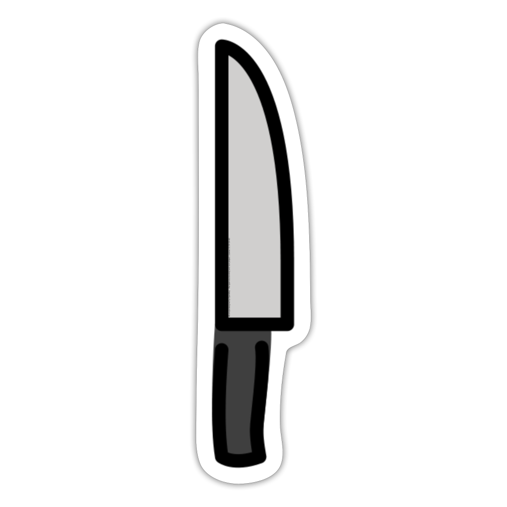Kitchen Knife Moji Sticker - Emoji.Express - white matte