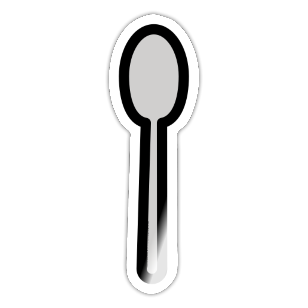 Spoon Moji Sticker - Emoji.Express - white glossy