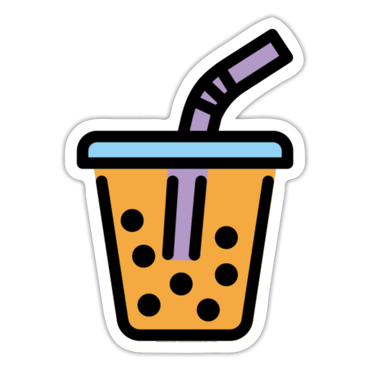 Bubble Tea Moji Sticker - Emoji.Express - white matte