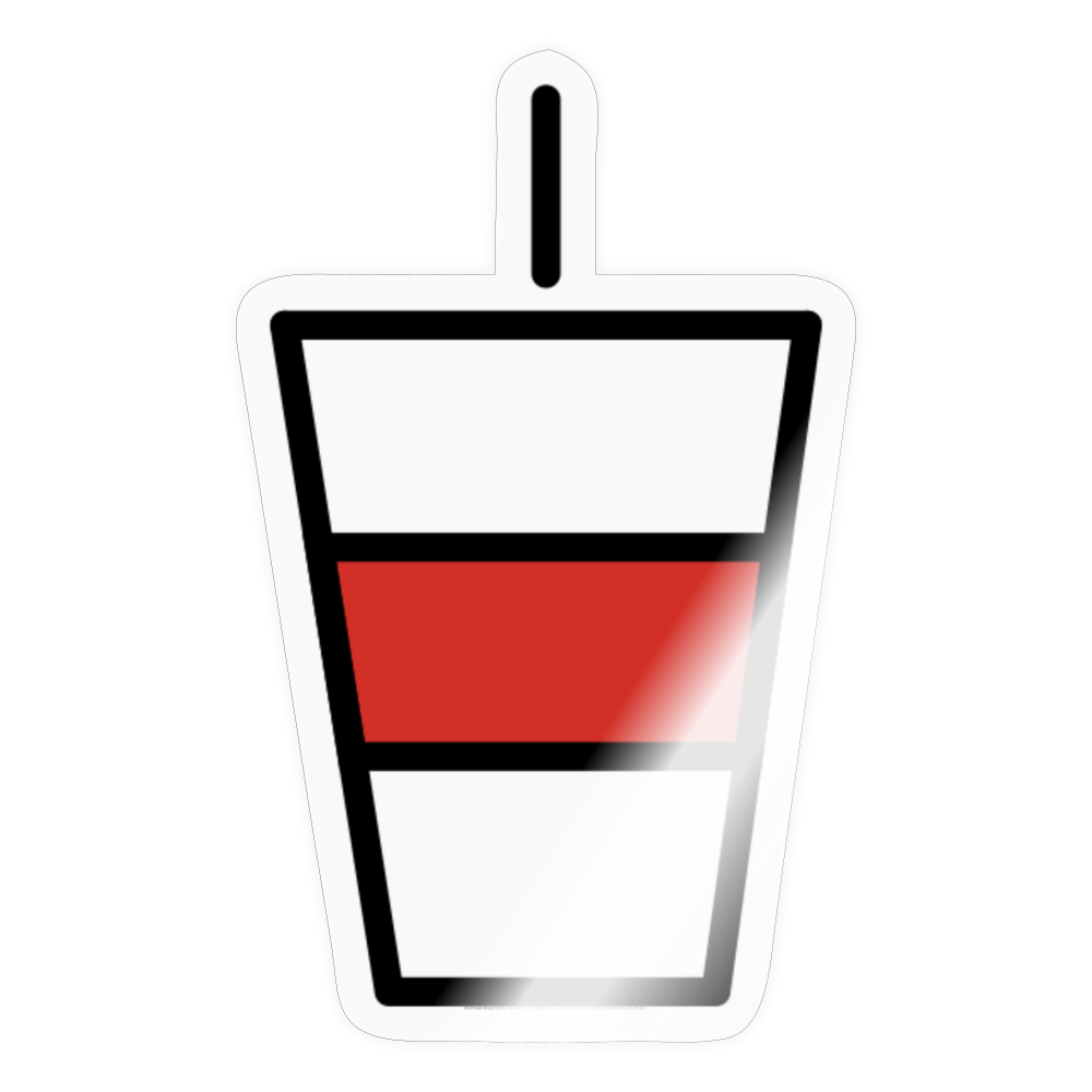 Cup with Straw Moji Sticker - Emoji.Express - transparent glossy