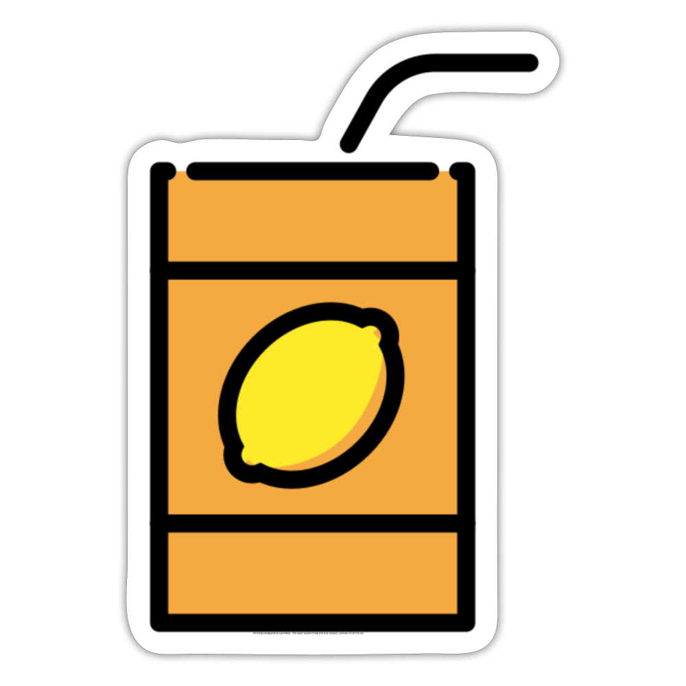 Beverage Box Moji Sticker - Emoji.Express - white matte