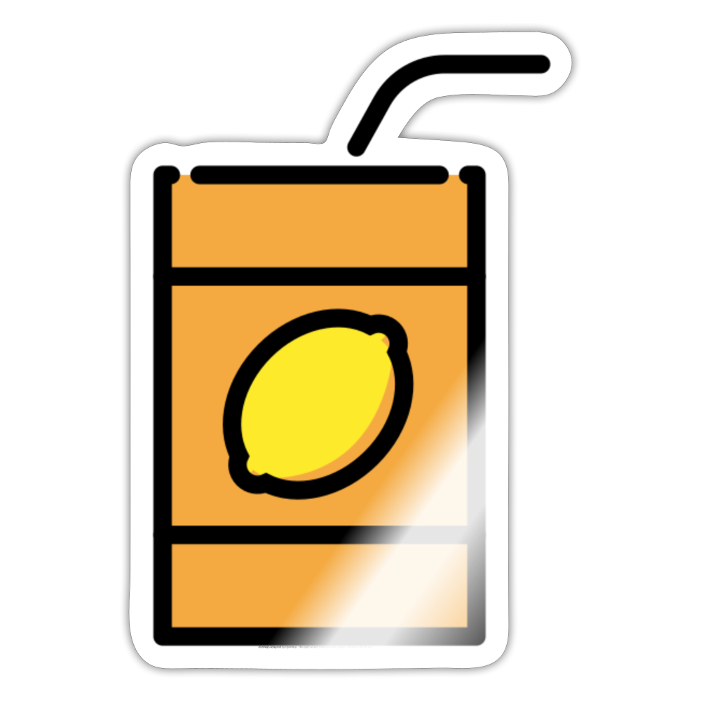 Beverage Box Moji Sticker - Emoji.Express - white glossy