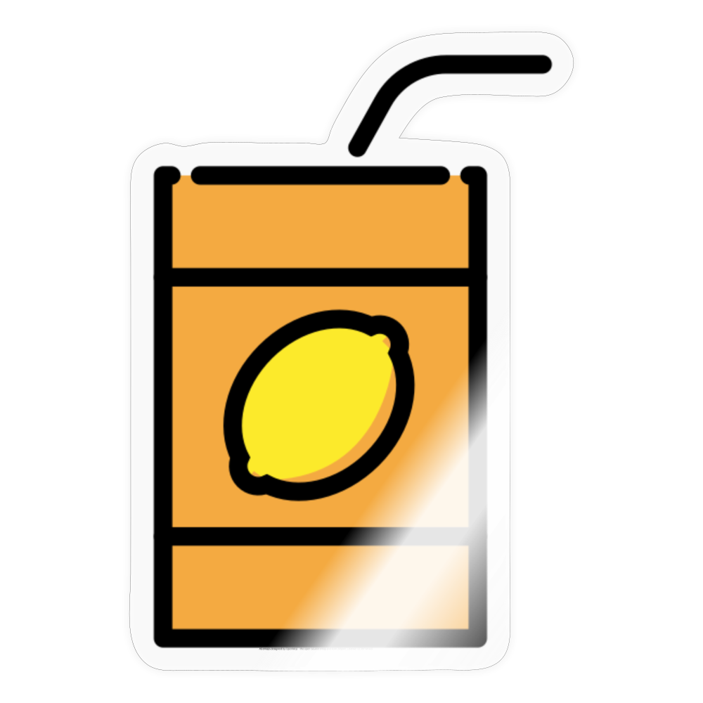 Beverage Box Moji Sticker - Emoji.Express - transparent glossy