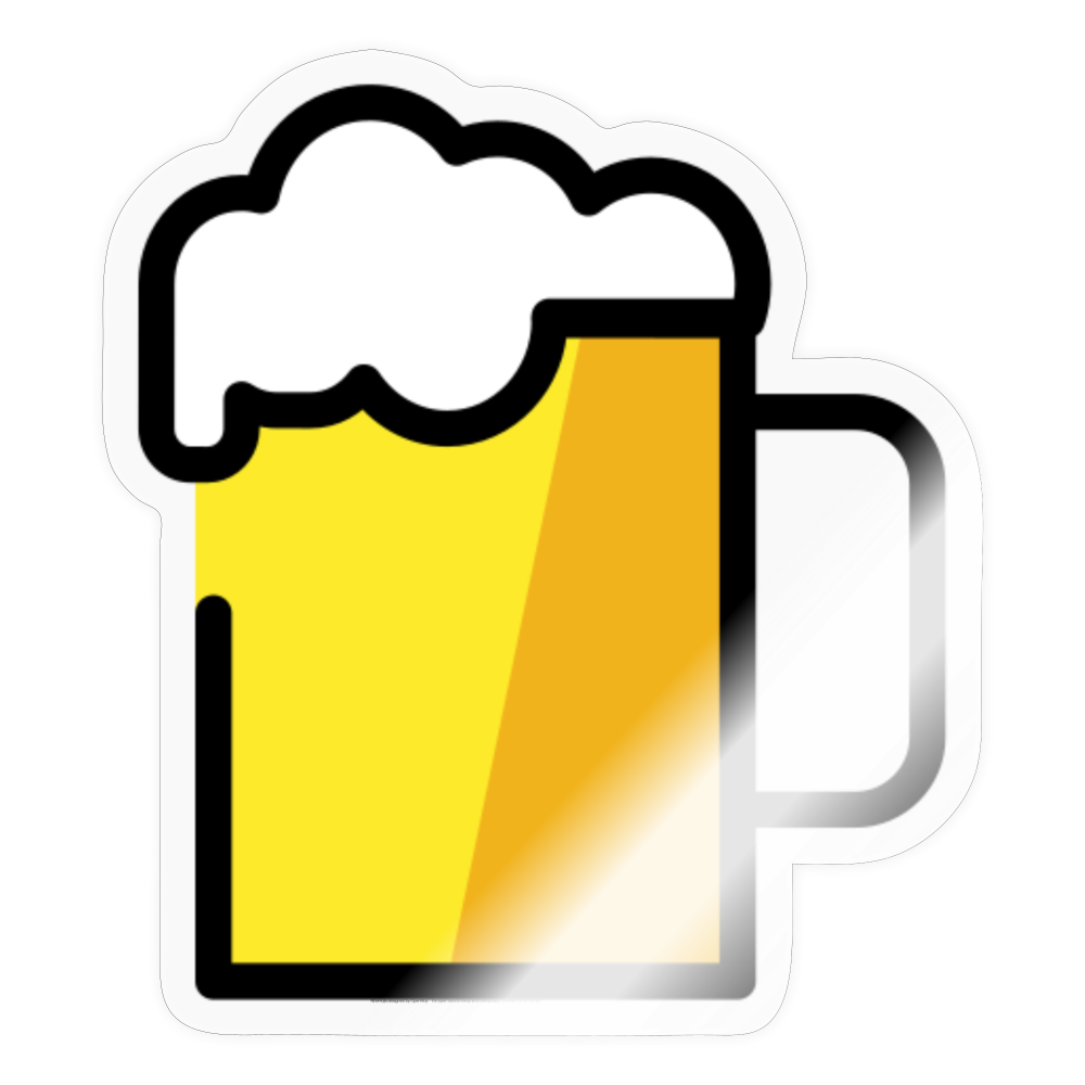 Beer Mug Moji Sticker - Emoji.Express - transparent glossy