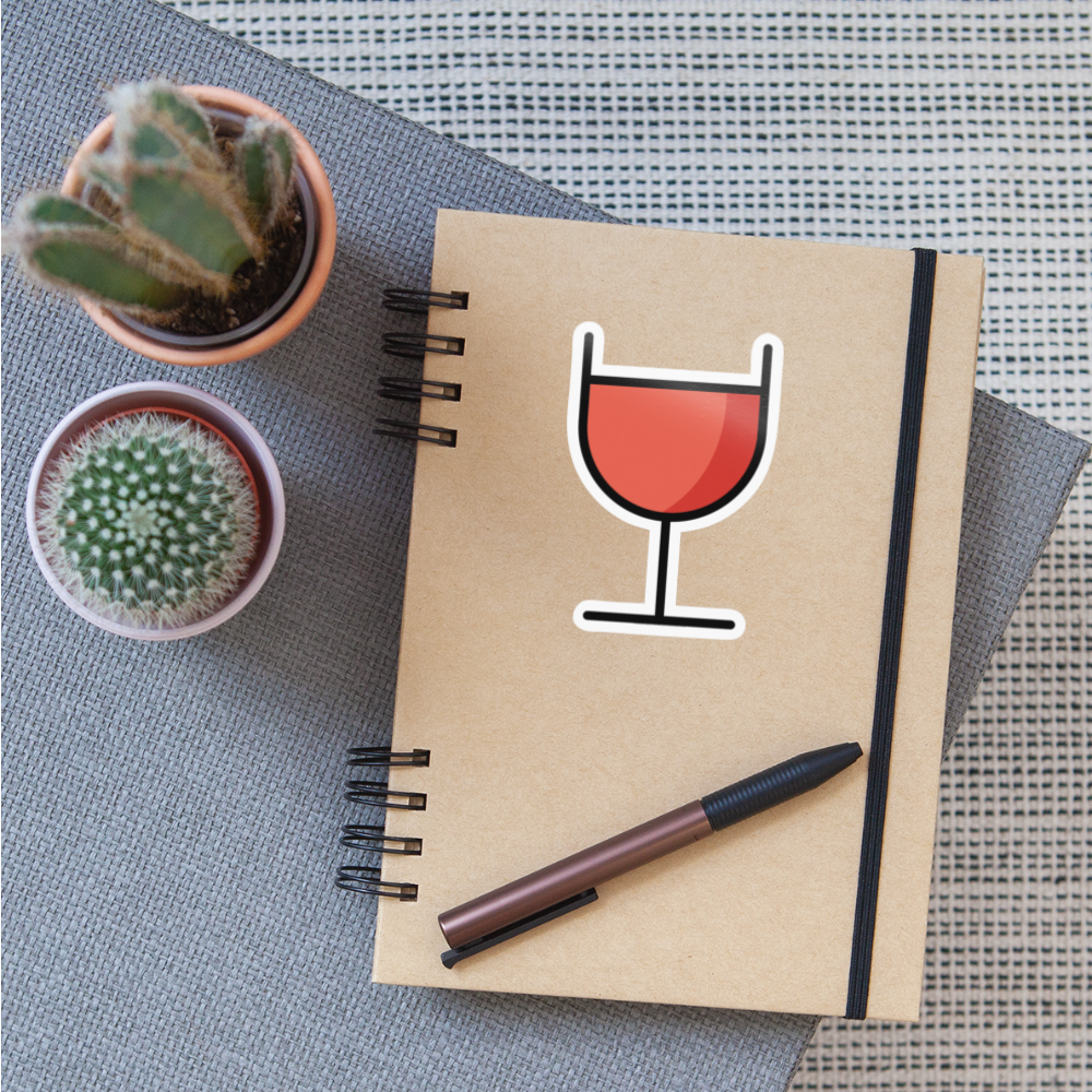 Wine Glass Moji Sticker - Emoji.Express - white glossy