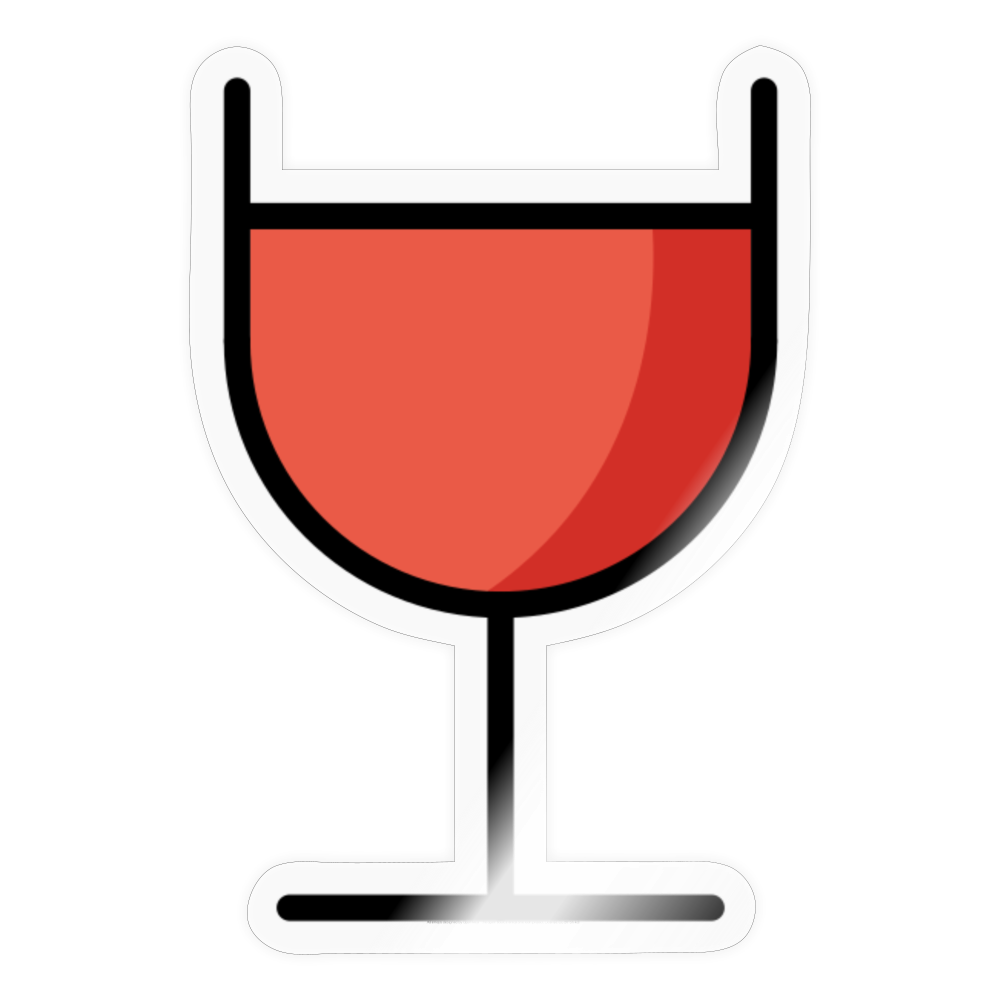 Wine Glass Moji Sticker - Emoji.Express - transparent glossy