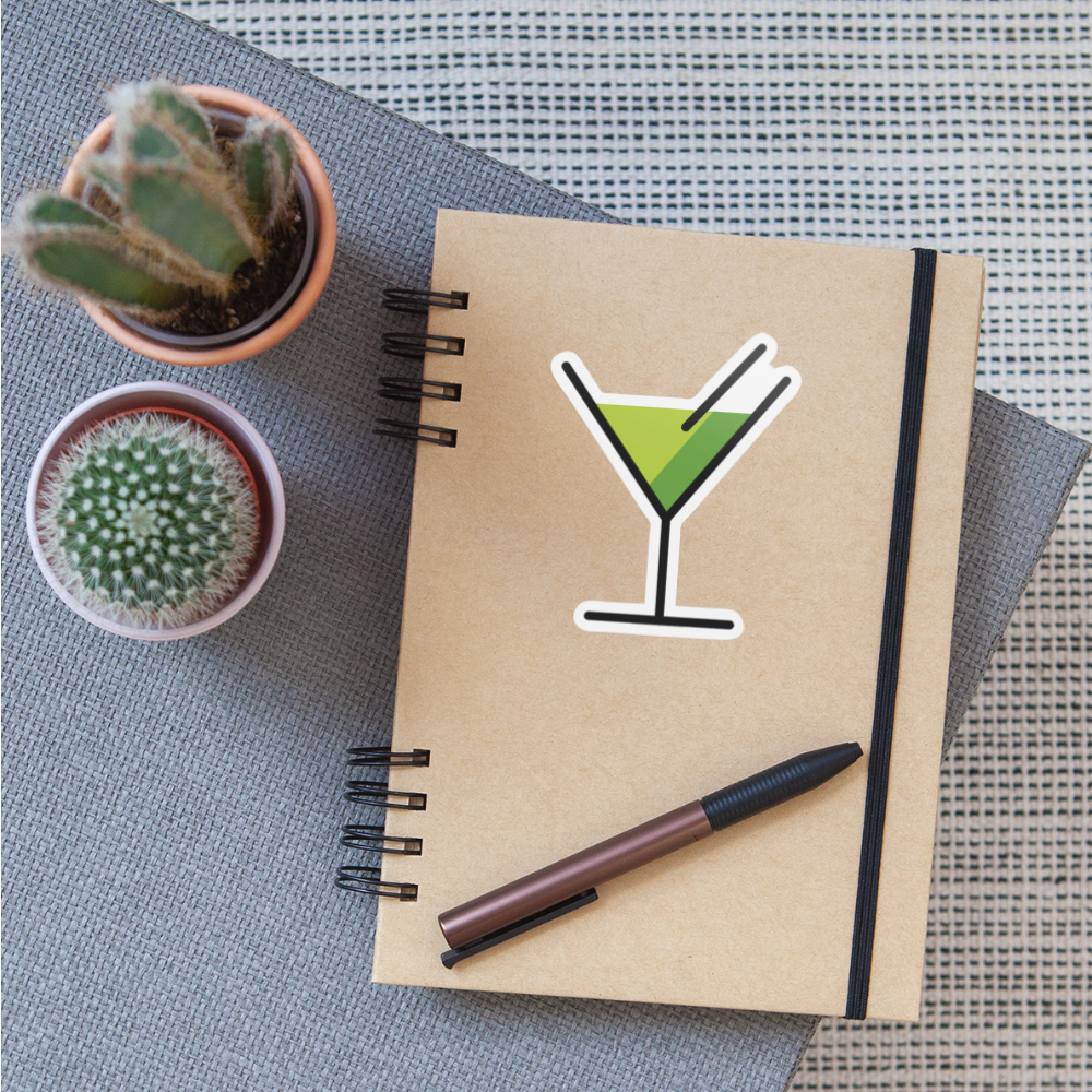 Cocktail Glass Moji Sticker - Emoji.Express - white matte