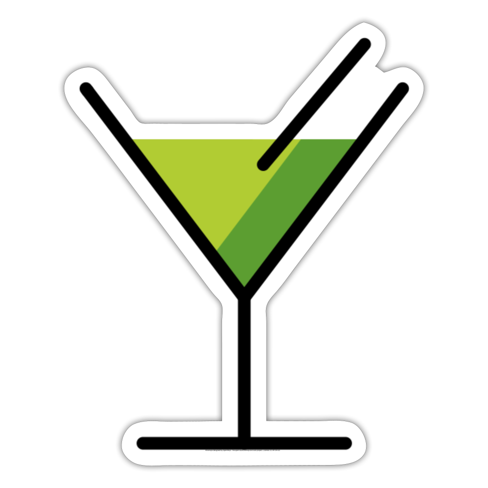 Cocktail Glass Moji Sticker - Emoji.Express - white matte