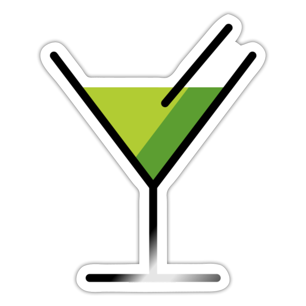 Cocktail Glass Moji Sticker - Emoji.Express - white glossy