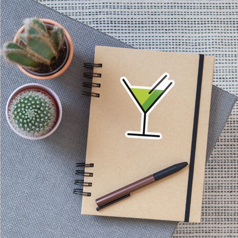 Cocktail Glass Moji Sticker - Emoji.Express - white glossy