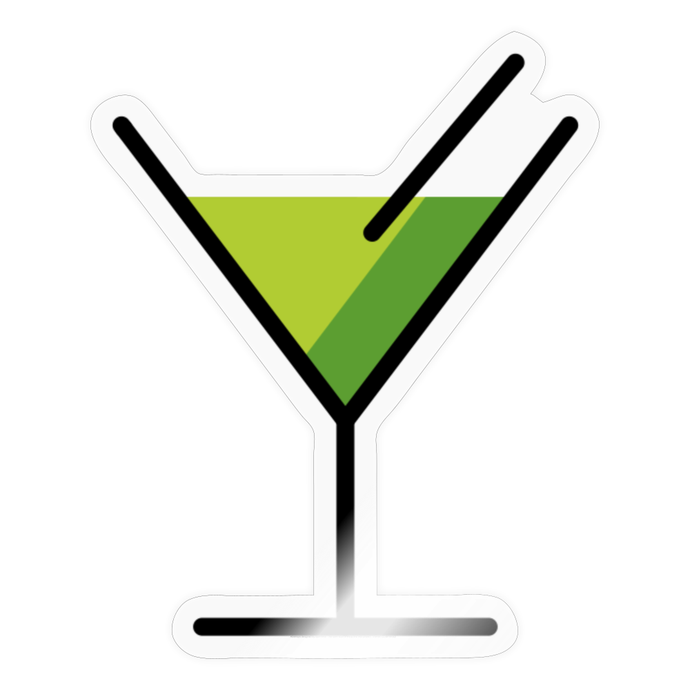 Cocktail Glass Moji Sticker - Emoji.Express - transparent glossy