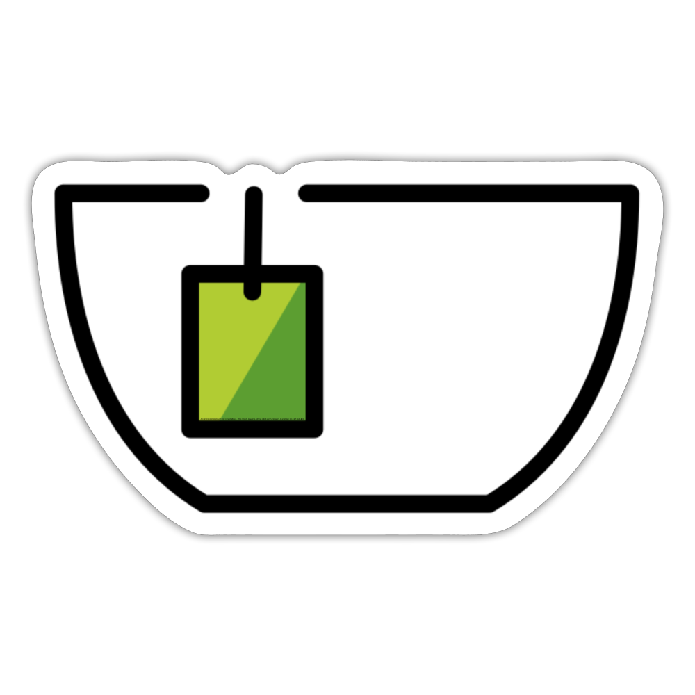 Teacup without Handle Moji Sticker - Emoji.Express - white matte
