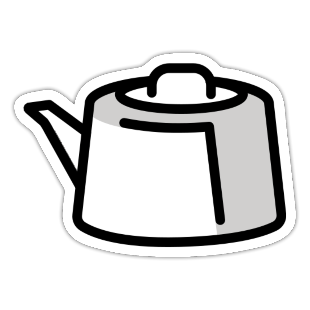 Teapot Moji Sticker - Emoji.Express - white matte