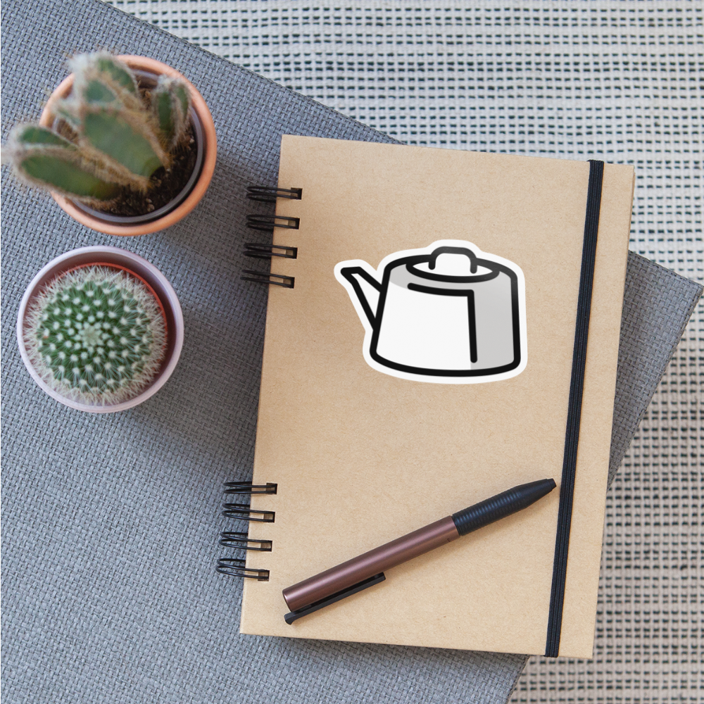 Teapot Moji Sticker - Emoji.Express - white glossy
