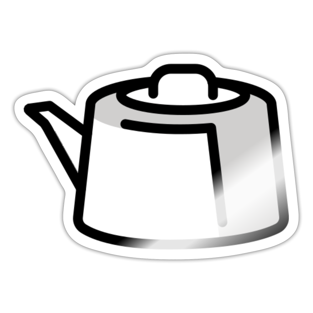 Teapot Moji Sticker - Emoji.Express - white glossy