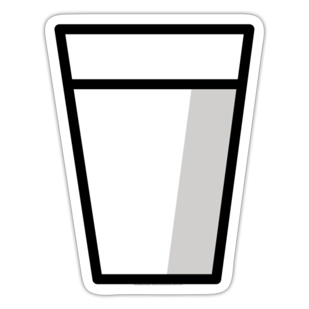 Glass of Milk Moji Sticker - Emoji.Express - white matte