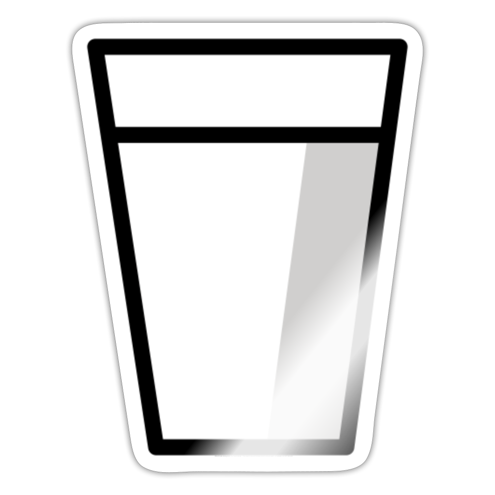 Glass of Milk Moji Sticker - Emoji.Express - white glossy