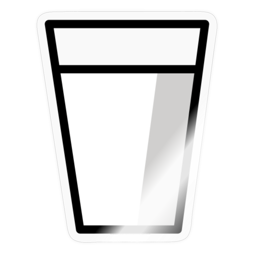 Glass of Milk Moji Sticker - Emoji.Express - transparent glossy