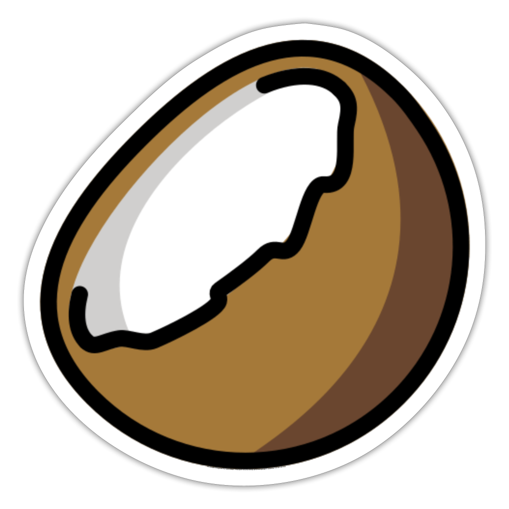 Coconut Moji Sticker - Emoji.Express - white matte